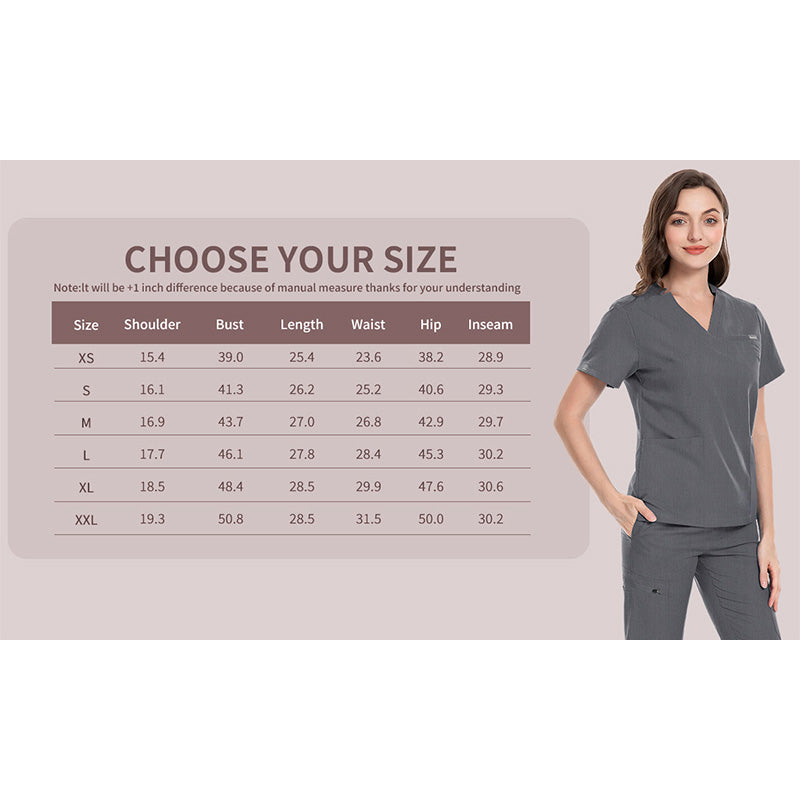 💊 3-Piece Medical Scrub Set with V-Neck Top & Yoga Joggers | 8hr ComfortFlex⚡【Nurse Pro Essentials】Anti-Wrinkle & Moisture-Wicking Uniform for Hospital/Clinic Shifts 💊 3-Piece Medical Scrub Set with V-Neck Top & Yoga Joggers | 8hr ComfortFlex⚡【Nurse Pro Essentials】Anti-Wrinkle & Moisture-Wicking Uniform for Hospital/Clinic Shifts